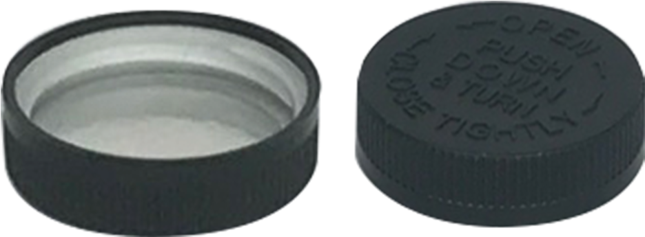 Child Resistant Cap Black (1000x1500), Png Download