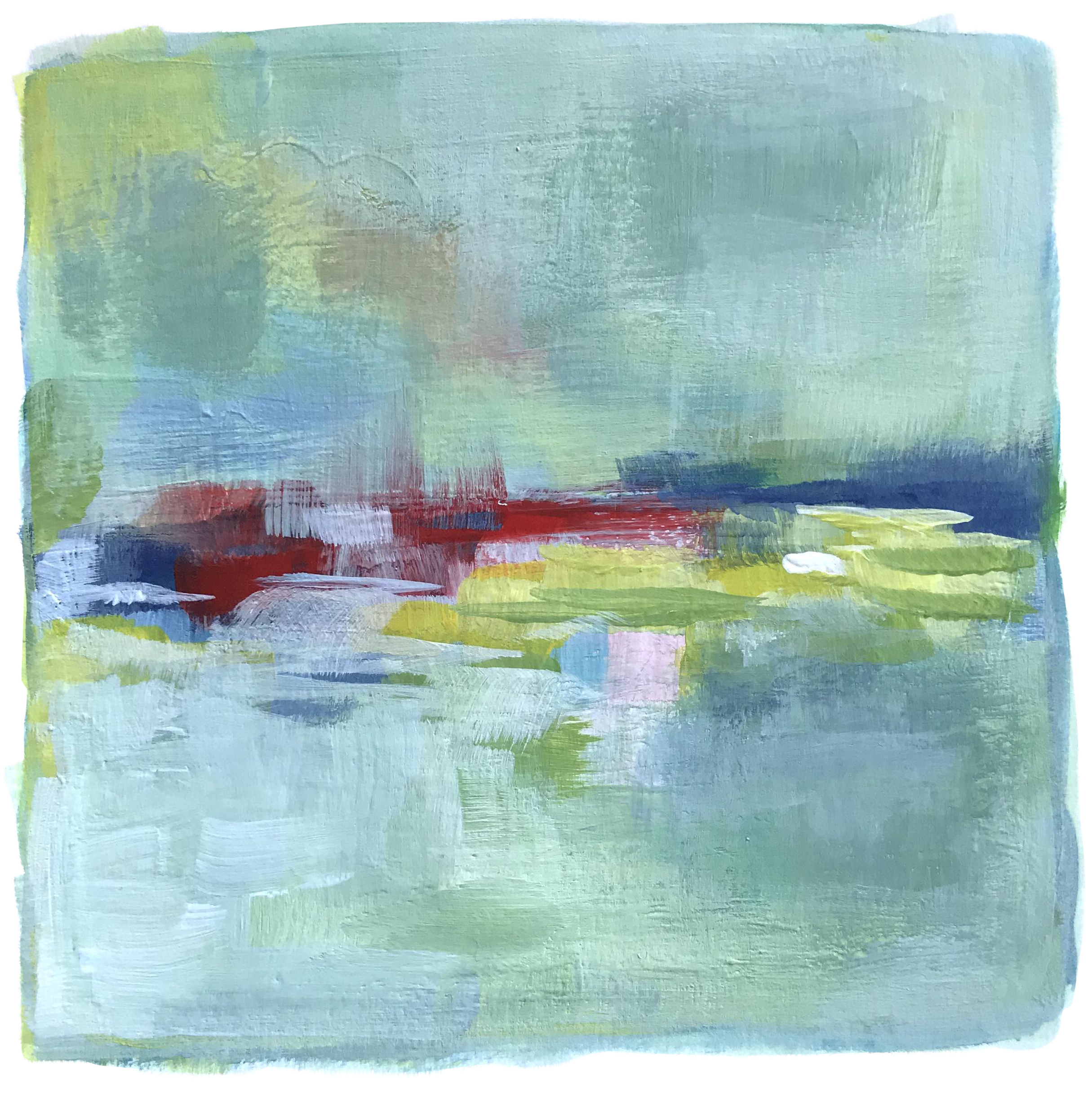 Original Abstract Modern Summer Field Painting Chairish - Modern Art (2699x2722), Png Download
