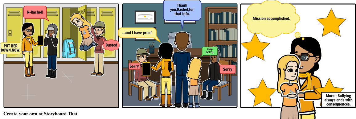 Bullying - Cartoon (1164x385), Png Download