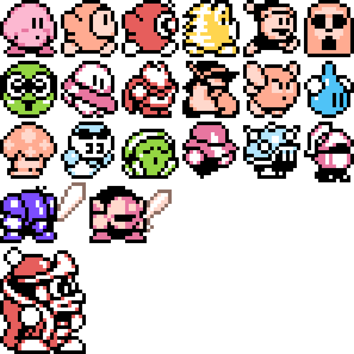 Kirby Sprites (1188x1188), Png Download