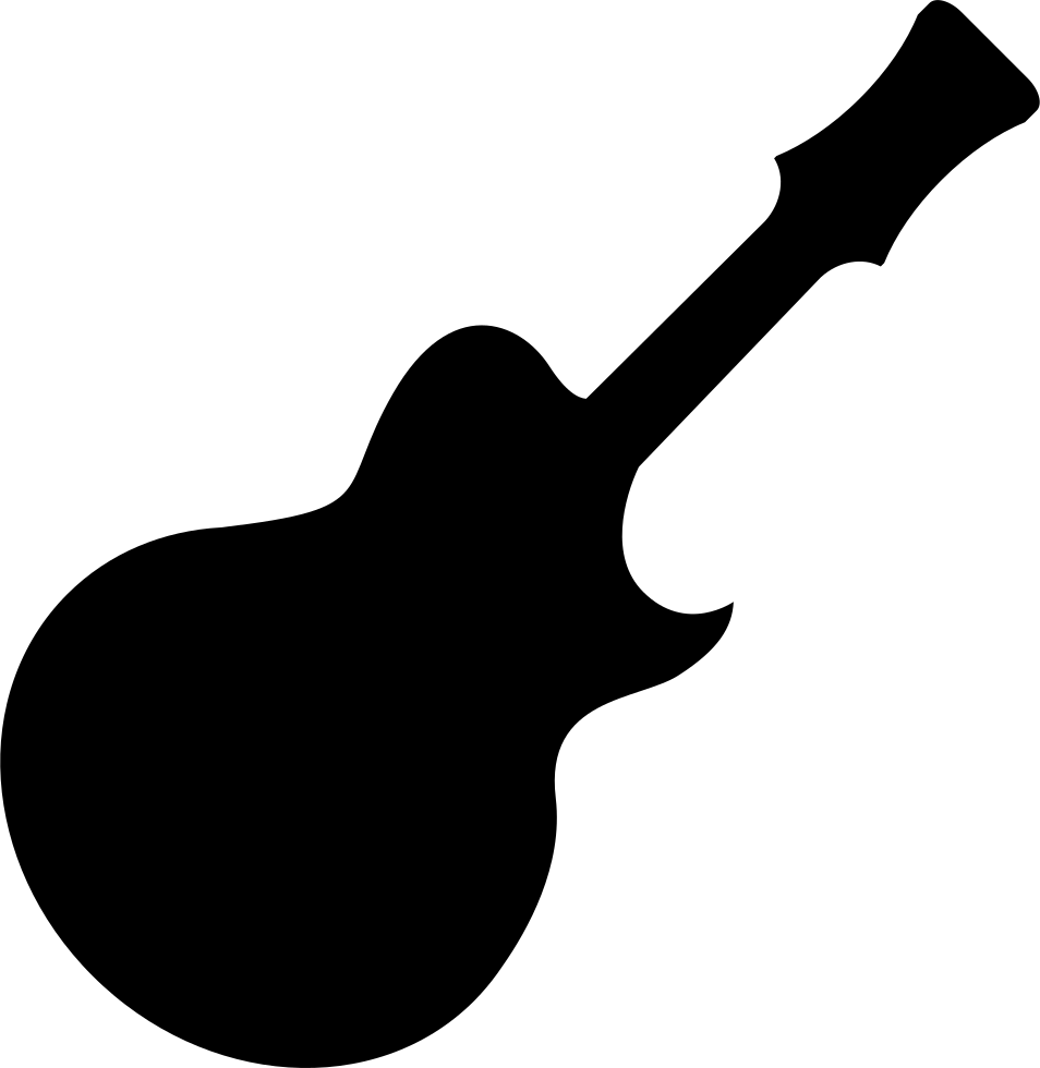 Guitar Black Shape Comments (954x980), Png Download