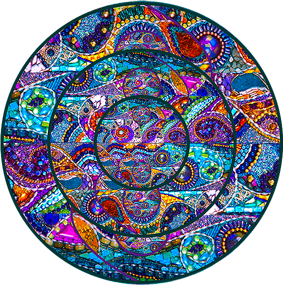 Glimmer Glass Circle - Mosaic (600x600), Png Download