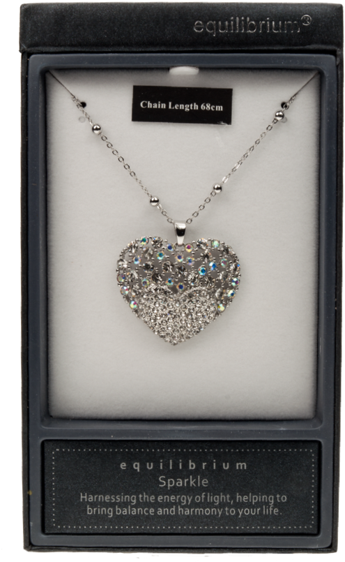 Rainbow Crystal Heart Necklace - Necklace (525x820), Png Download