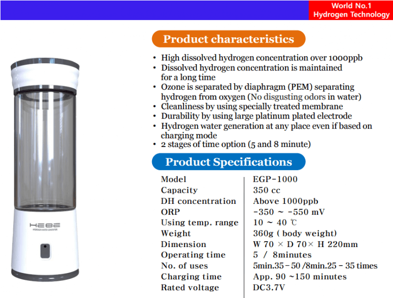 Botella Hidrogenadora De Agua - Water (800x800), Png Download