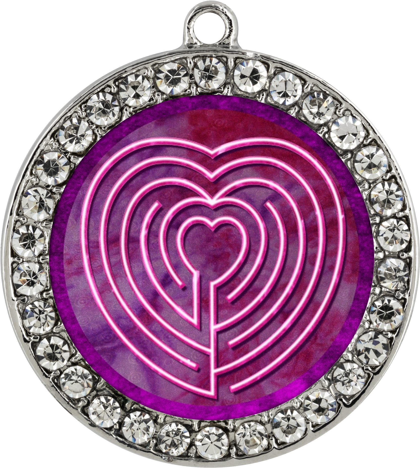 Load Image Into Gallery Viewer, Heart Labyrinth Czech - Necklace (2000x2000), Png Download