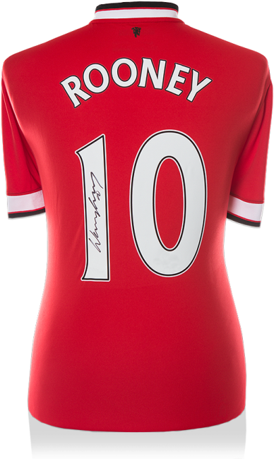 Download Wayne Rooney Back Signed Manchester United 2014 15 Wayne Rooney Signed Shirt Png Image With No Background Pngkey Com