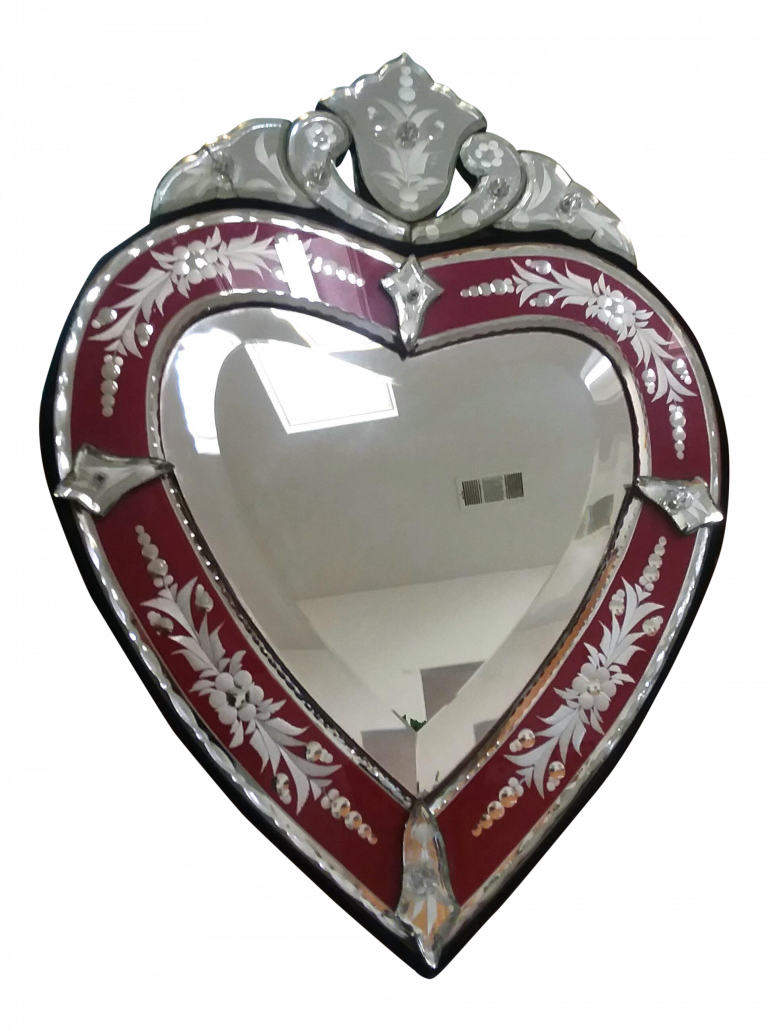 Find Out Full Gallery Of Beautiful Venetian Heart Mirror - Venice (768x1031), Png Download