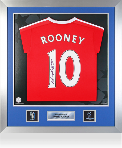 Wayne Rooney Official Uefa Champions League Signed (650x665), Png Download