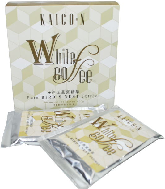 Kaico-n White Coffee With Bird's Nest Essence [燕窝精华白咖啡冲剂] - White Coffee (986x653), Png Download
