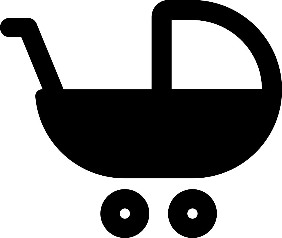 Png File - Stroller Silhouette (980x828), Png Download