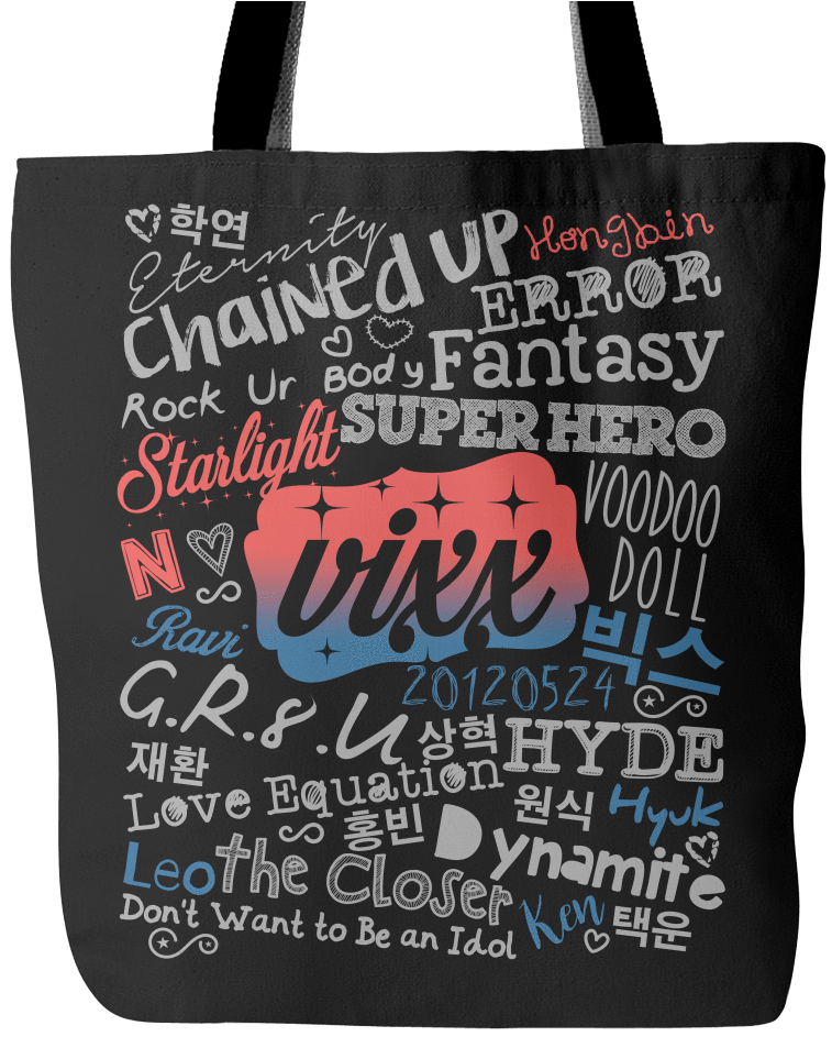 Vixx "collage" 2016 Tote Bags - Korean Language (1024x1024), Png Download