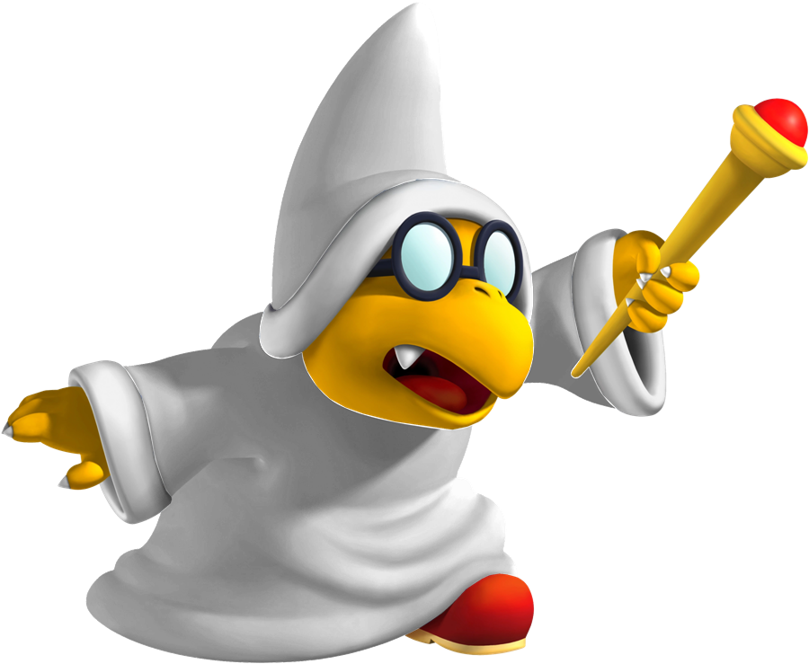 Cssb White Kamek Artwork (914x752), Png Download