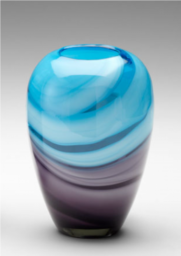 Cyan Design Tall Turquoise & Purple Glass Vase (900x850), Png Download