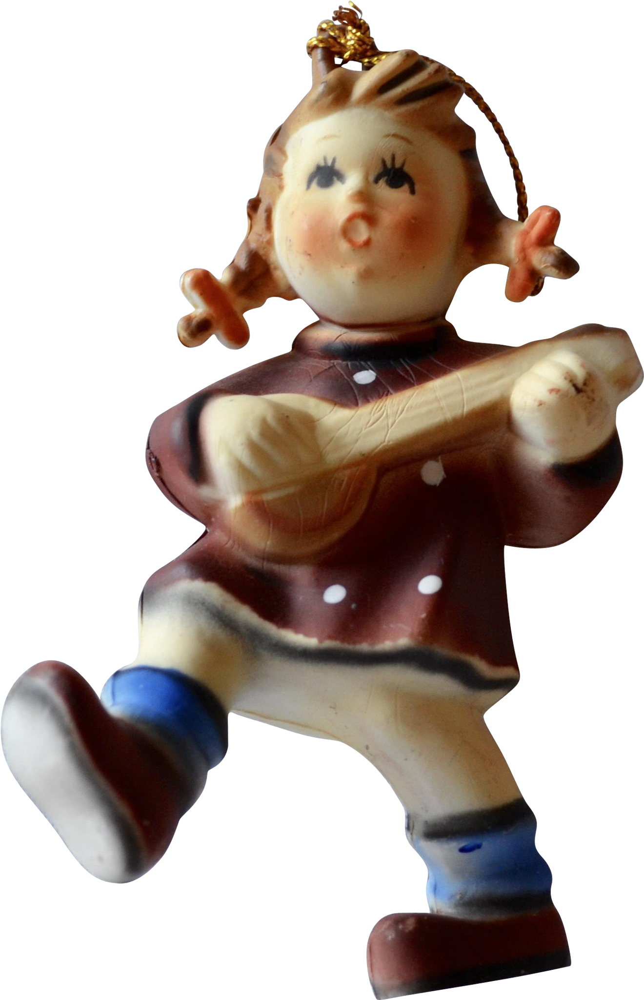 Kurt Adler Hummel Style Girl Playing Mandolin Christmas - Mandolin (2048x2048), Png Download