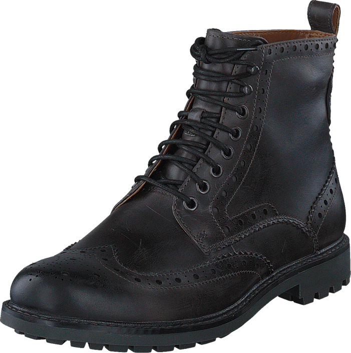 Montacute Lord Charcoal - Schwarze Hohe Sneaker Damen (701x705), Png Download