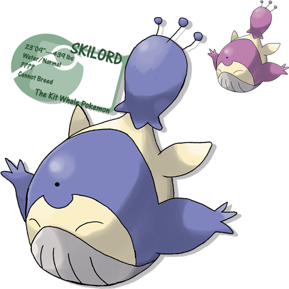 Wailord And Skitty Are Actually In The Same Breeding - Wailmer And Skitty (600x600), Png Download