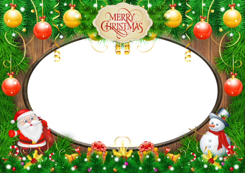 Free Png Best Stock Photos Christmas Frame Background - Schöne Snowy-weihnachtskarte Karte (850x603), Png Download