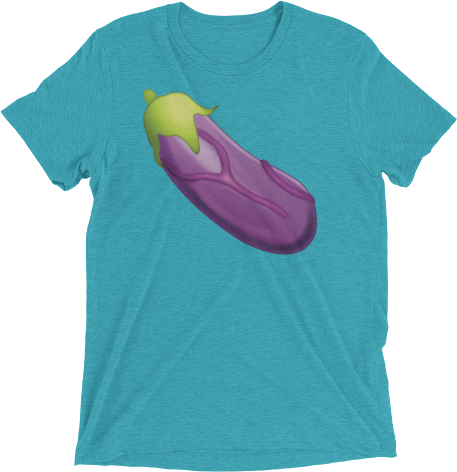 Veiny Eggplant Emoji Triblend T Shirt Swish Embassy - Gifts For Football Fans - Jj Watt - Texans - Nfl (1000x1000), Png Download