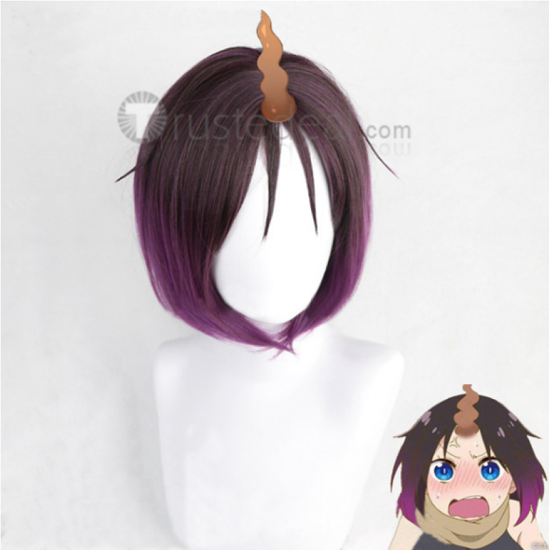 Elma Wig Kobayashi-san Chi No Maid Dragon Cosplay Short (800x1200), Png Download