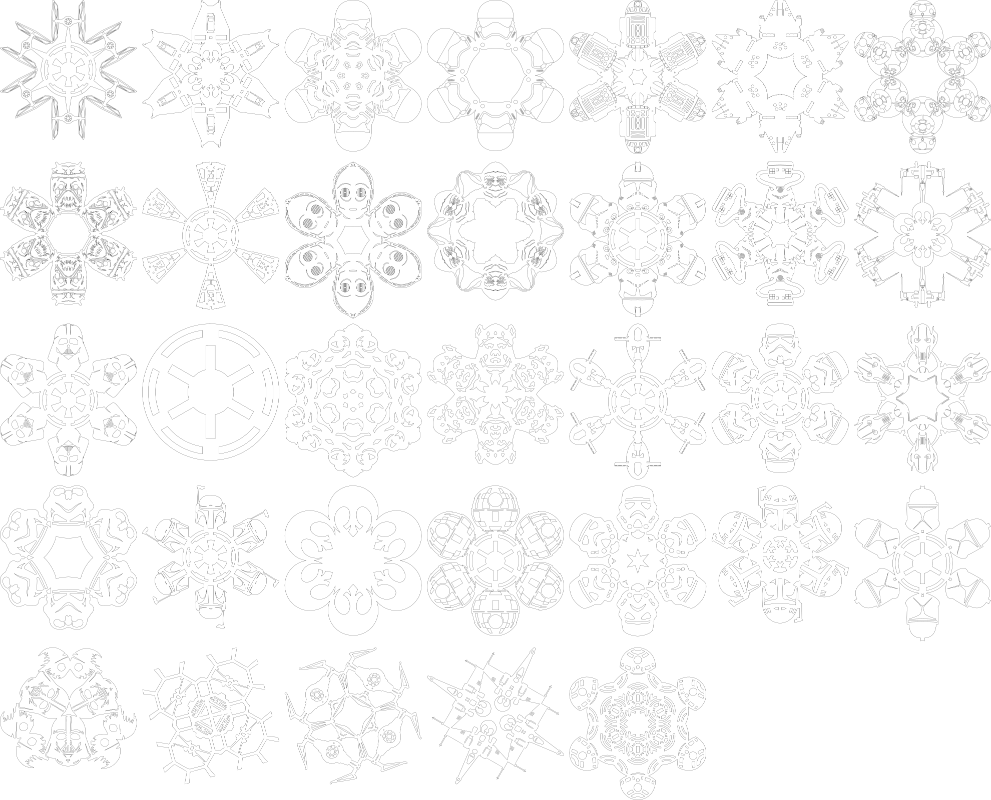 By Perchik Dec 3, 2015 View Original - Star Wars Snowflake Svg (1980x1600), Png Download