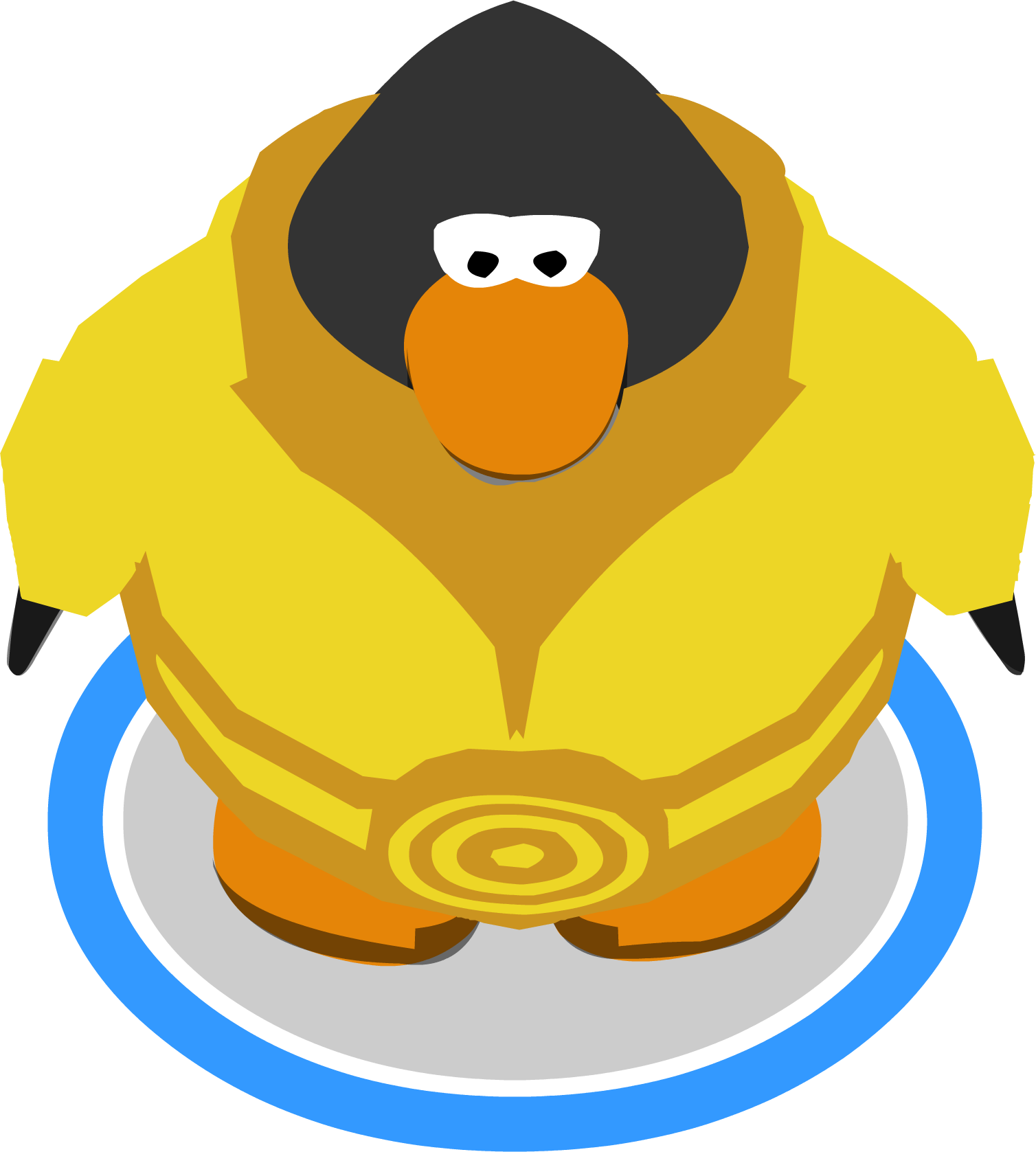 C 3po Costume In Game - Club Penguin Blue Penguin (1508x1677), Png Download