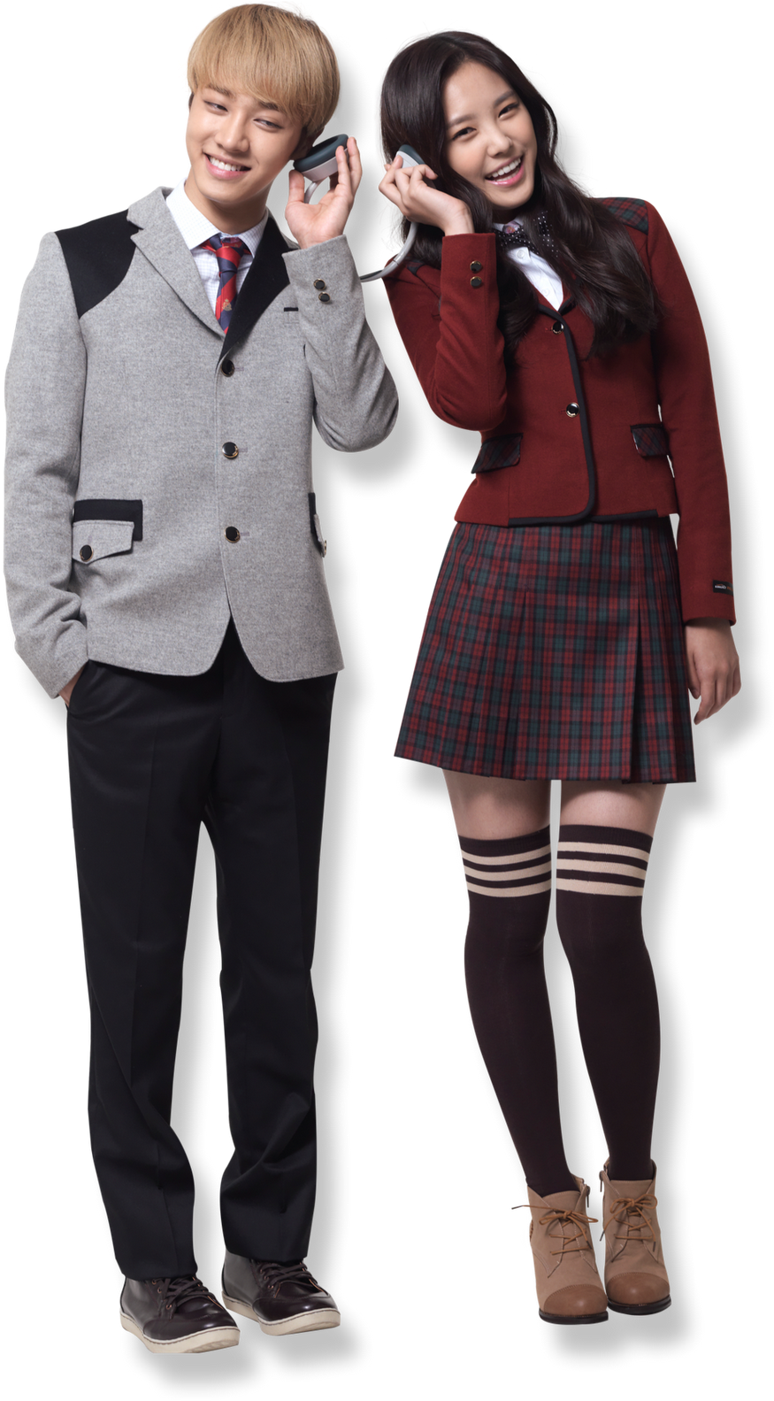 Apink - School Uniform Fashion Trend (906x1600), Png Download