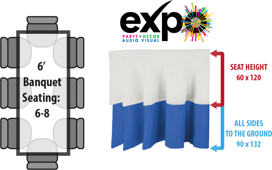 Linen On 6' Banquet Table - Design (1200x1200), Png Download