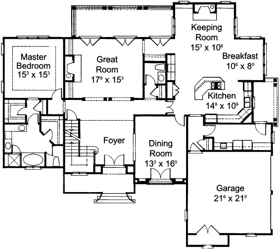 Blueprint 32235 First Floor Blueprint (600x532), Png Download
