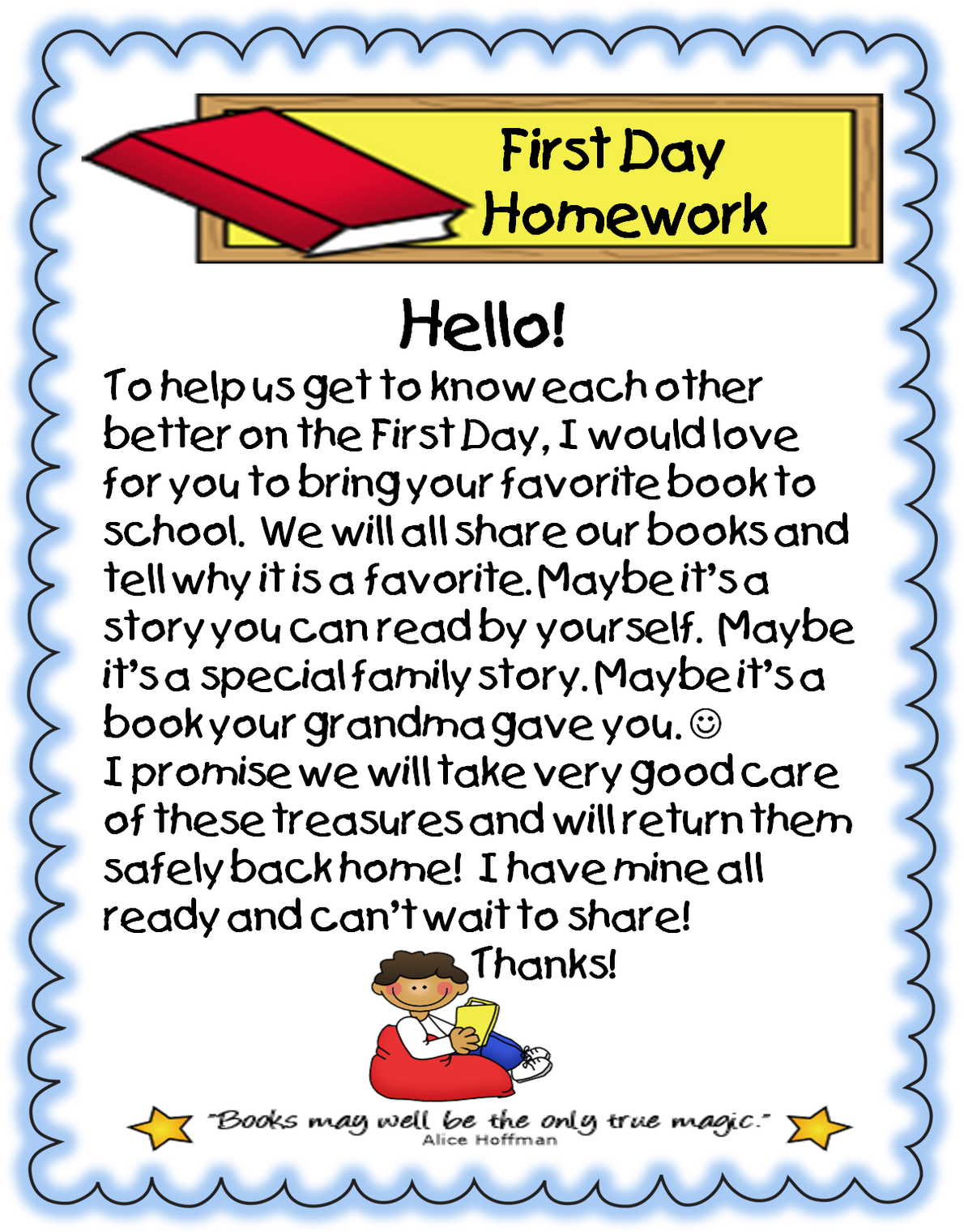 Have Students Bring Their Favorite Books/stories The (1266x1600), Png Download