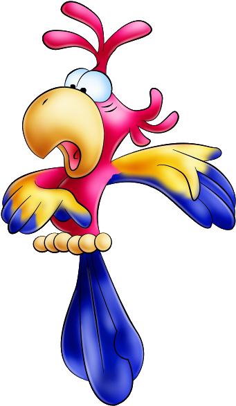 Cartoon Birds, Funny Birds, Tropical Birds, Animals - Parrot (600x600), Png Download