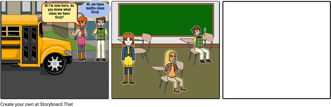 First Day At School - Cartoon (1164x385), Png Download