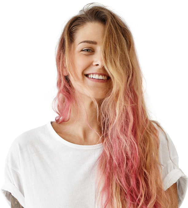 Find A Clinic - Pontas Do Cabelo Coloridas Cabelo (619x840), Png Download