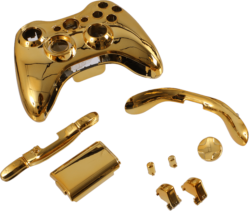 Xbox 360 Gold Shell Kit - Xbox360gold (800x678), Png Download