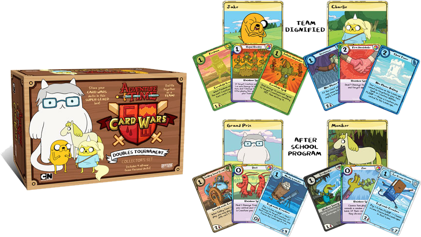 Adventure Time Card Wars Doubles Tournament Game - Adventure Time Card Wars Doubles Tournament Card Game (856x483), Png Download