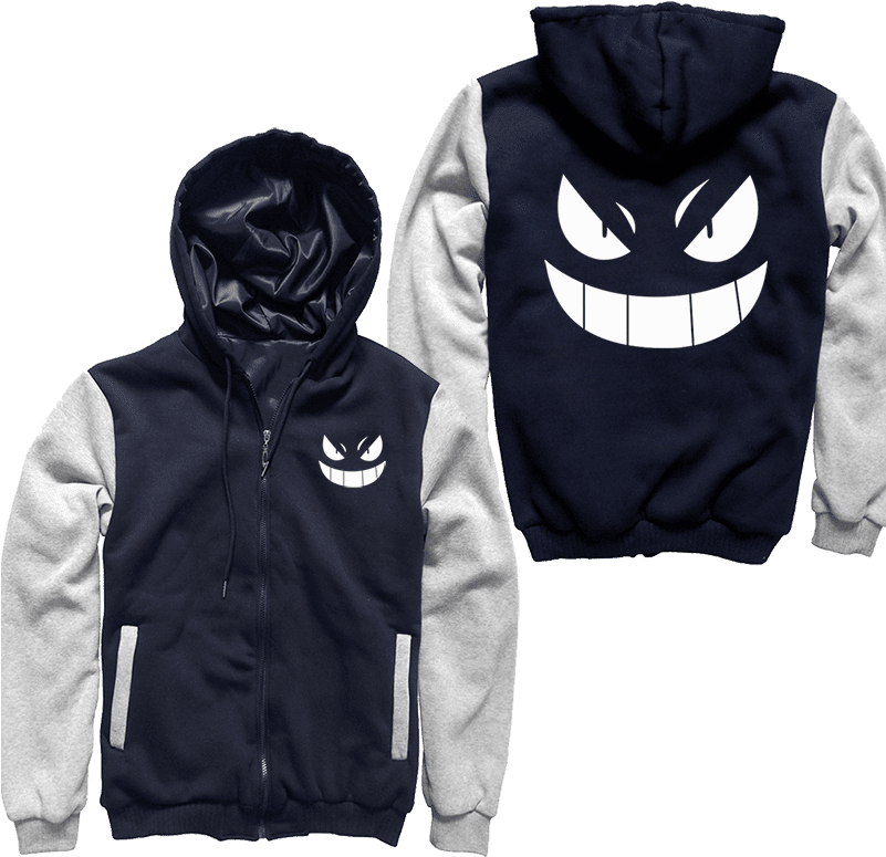 Glow In The Dark Gengar Spring Hoodie - Pokemon Go Grimace Print Tshirt Cotton Unisun Tee Shirts (800x800), Png Download
