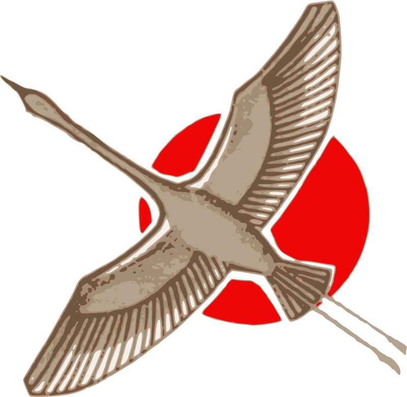 Japanese Crane - Clip Art (800x781), Png Download