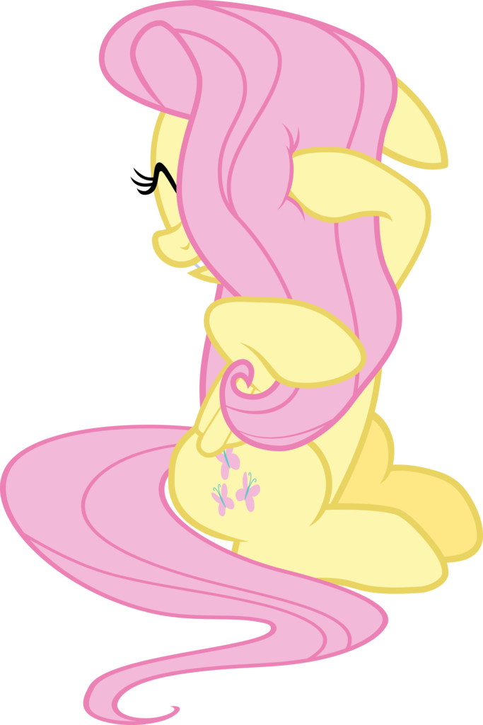 Pilot231, Canon, Face Covered, Female, Fluttershy, - Fluttershy (683x1024), Png Download