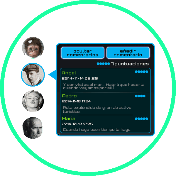 Valora Y Comenta Sus Rutas - Circle (600x600), Png Download