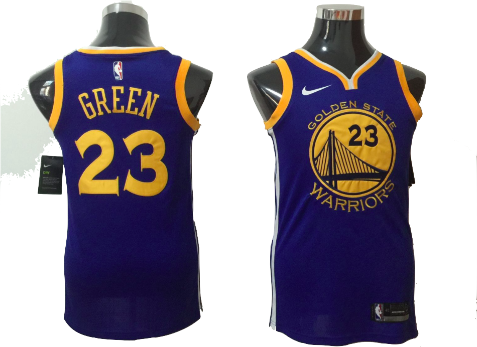 Golden State Warriors Jersey Draymond Green Blue Swingman - Draymond Green Autographed Golden State Warriors Signed (949x711), Png Download