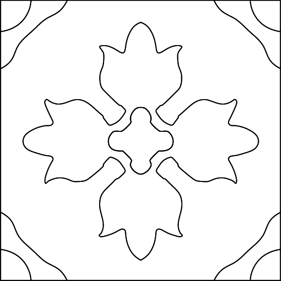 F4-alhelí 20×20 - Line Art (567x567), Png Download