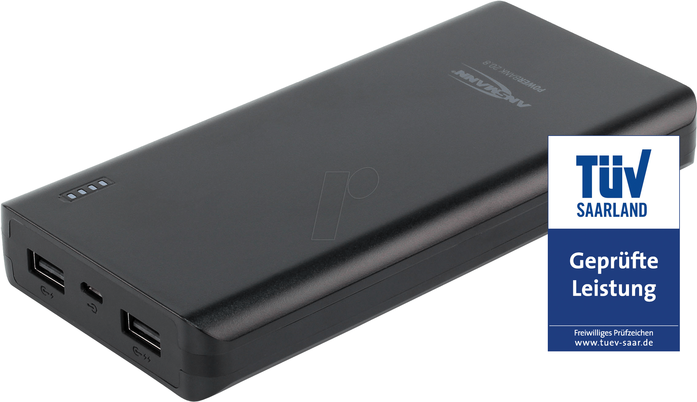 Ansmann Powerbank 20,800 Mah, 2x Usb Ansmann 1700-0068 - Ansmann Rechargeable C Batteries 4500mah Maxe Ready2use (2364x1364), Png Download