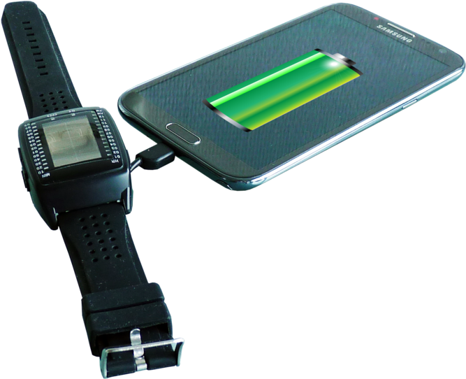 Powerbank - Watch With Power Bank (700x569), Png Download