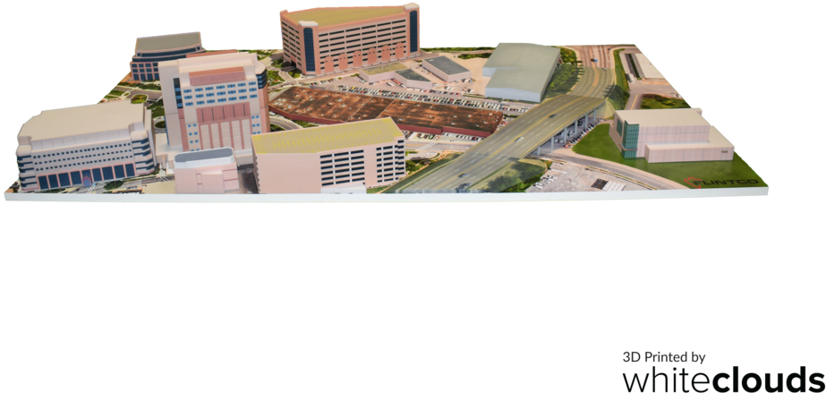 3d Printed Whiteclouds St Judes Architecture Flintco - Commercial Building (1000x667), Png Download