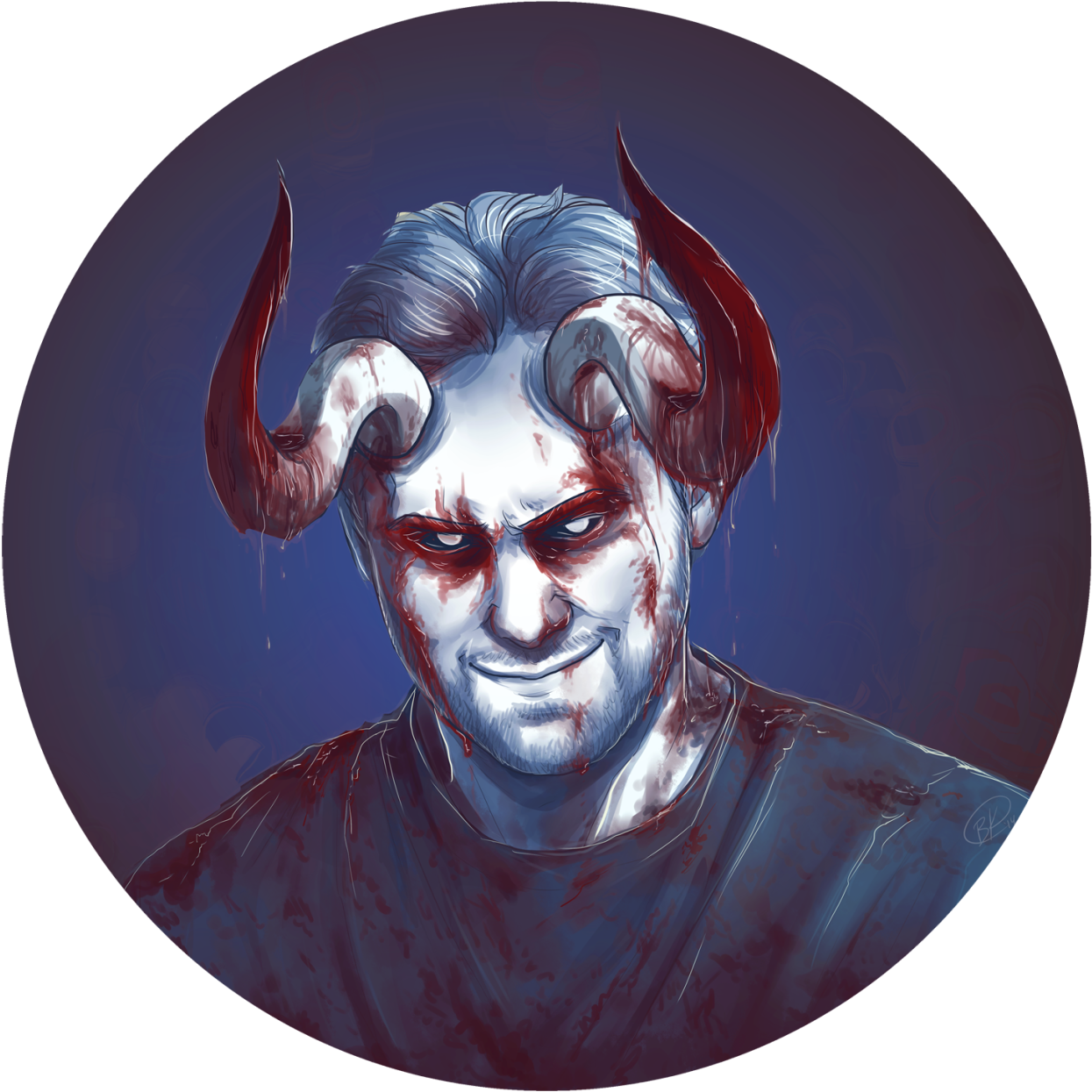 Glows Art Rt Demon Au Ah Ryan Haywood Achievement Hunter, - Achievement Hunter Demon Au (1280x1277), Png Download
