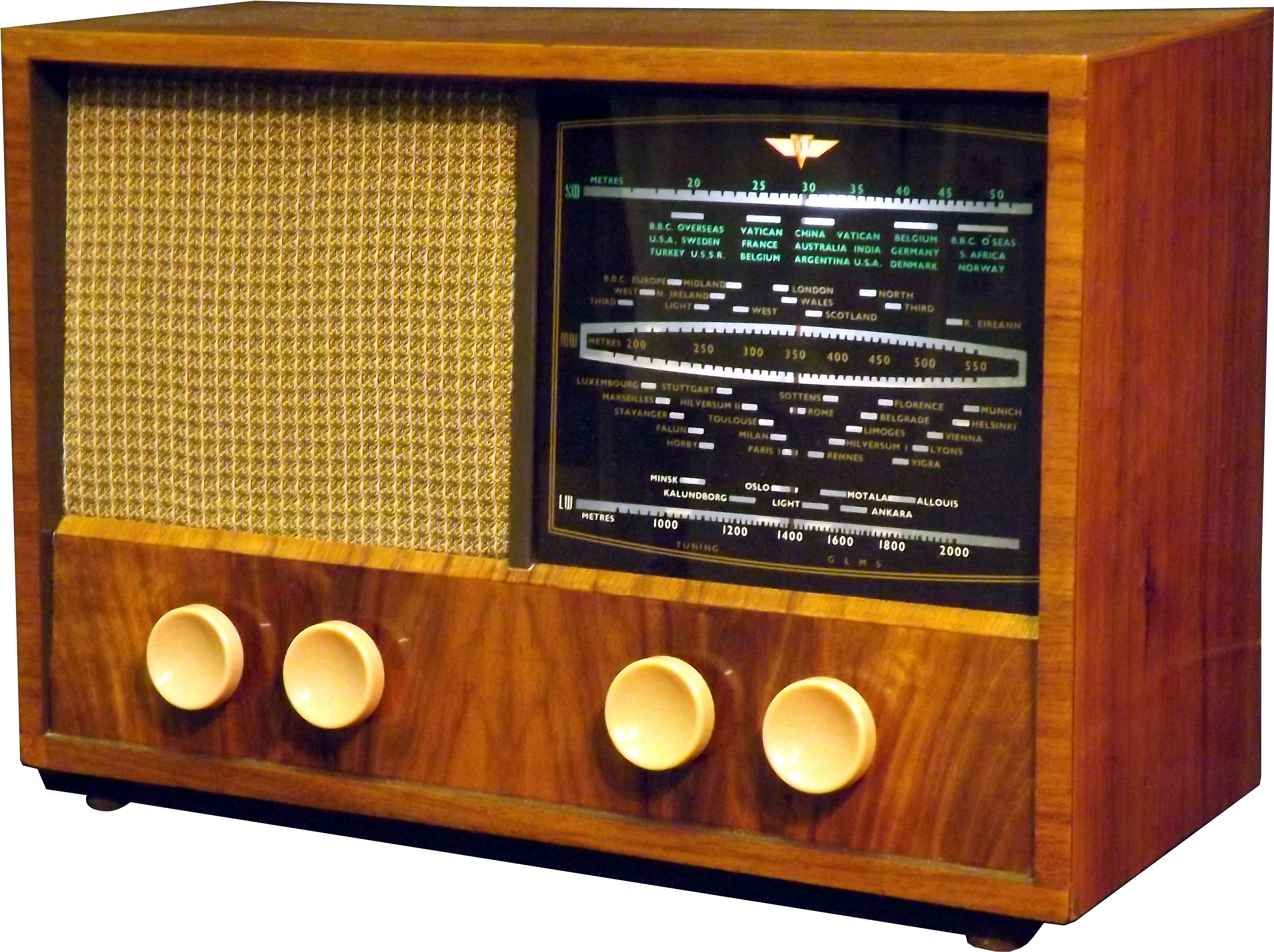 Vintage Radio Png Clipart Transparent - Bluetooth Speaker Retro Radio Uk (3400x2600), Png Download