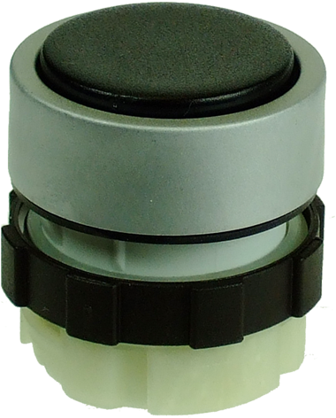 B3dblack Push Button Spring Return Black, Aluminium - Bouton Poussoir Noir Ref: B3dblack - Imo (600x600), Png Download