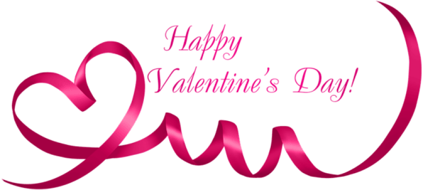 Free Png Happy Valentine's Day Decoration Transparent - Happy Valentines Day Rose (850x383), Png Download