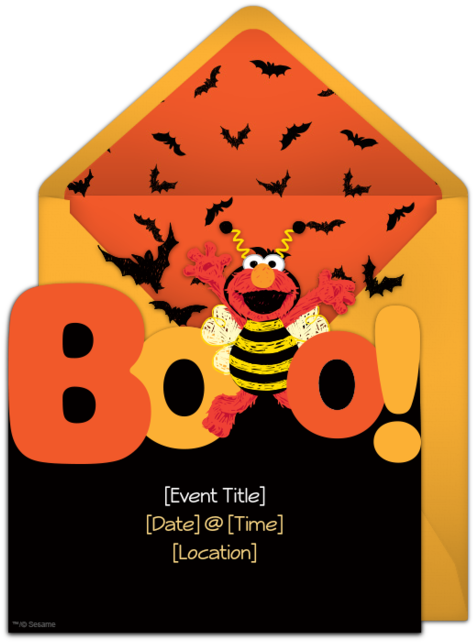 A Free Elmo Invitation For A Halloween Party Boo Such - Elmo Halloween Birthday Party (650x650), Png Download