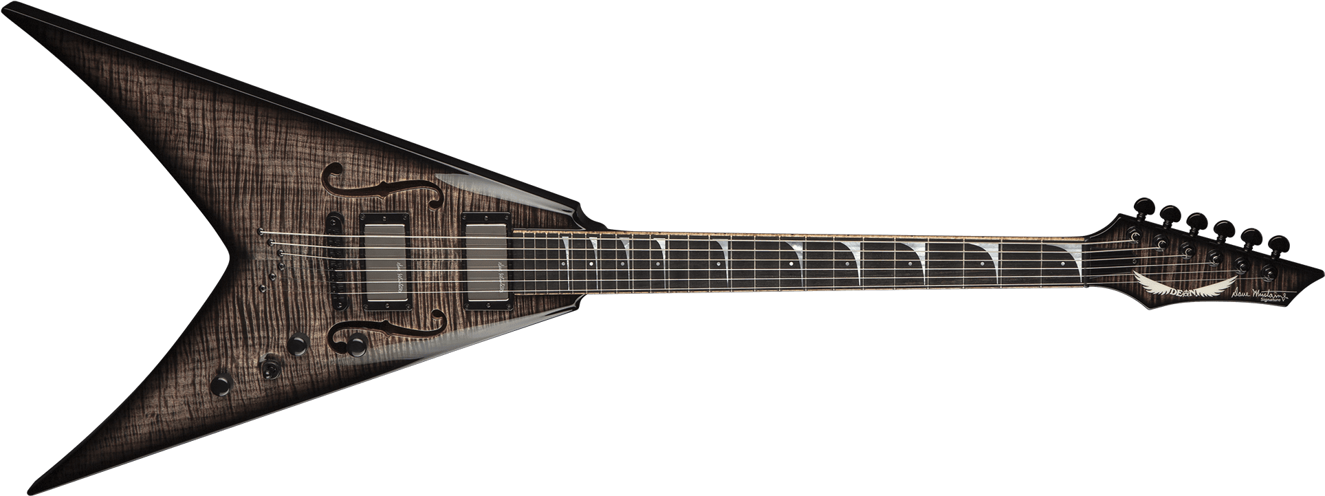 Dave Mustaine Stradivmnt Charcoal Burst - Jackson Pro Rr24 Charcoal Gray (2000x810), Png Download