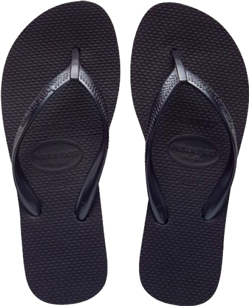 Botar / Meter / Pôr No Chinelo = Dar Cien Vueltas (espanhol) - Havaianas Top Black (600x600), Png Download